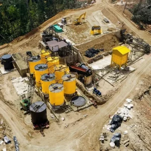 Complete Rock Gold CIP CIL Extraction Plant with Pump and Motor High Recovery Rate 50-300 Tph Capacity