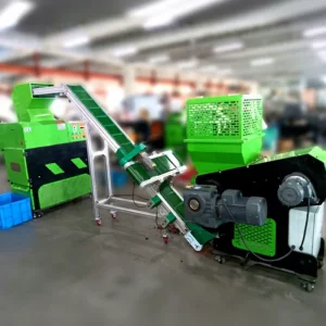 Complete Scrap Wire Processing Plant Single Shaft Shredder Magnetic Conveyor Granulator Air Table Copper Recovery System
