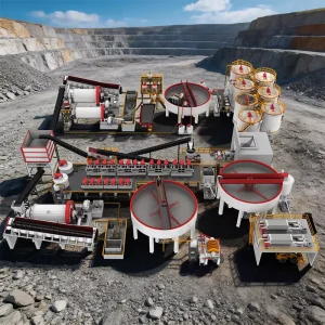 Complete Set Gold Mineral Processing Plant Gold Mining Equipment Including Mineral Separator Rock Gold