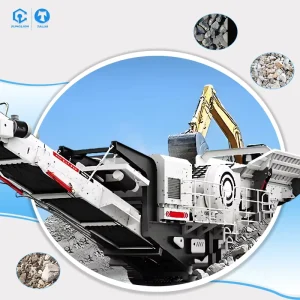 Complete Set Mobile Gravel Rock Concrete Ore Crusher Portable Stone Crushing & Screening Plant