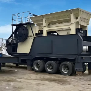 Complete Set Tractor-Mounted Mobile Gravel Rock Concrete Ore Crusher Portable Jaw Stone Crushing Machine AC Motor High