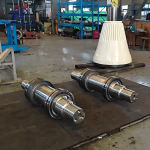 Cone Crusher Main Shaft Assembly Durable Casting Steel Spindle Fits Sandvik Cone Crusher Rock Crushing Machine Spare Parts