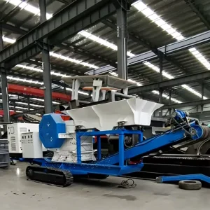 Corrosion Resistant Brick Waste Crawler Jaw Crusher Building Debris Crawler Crushing Plant Sandstone Track Mobile Jaw Crusher