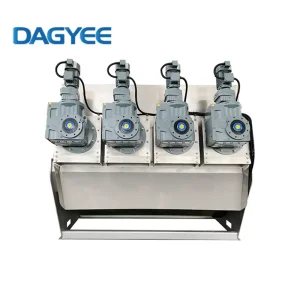 Corrosion Resistant SUS304 Stainless Steel High Capacity 1-5m3/H Automatic Continuous Screw Sludge Dewatering Machine