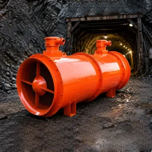 Counter Rotating Mine Ventilation Fan FBCD Dual Impeller High Efficiency 75% for Coal Mine