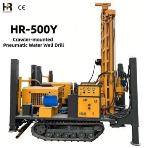 Crawler Hydraulic Water Well Drilling Rig Equipped With Diesel Engine Motor PLC Pump Deep Hole Drilling