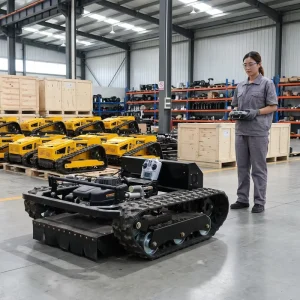 Crawler Lawn Mower Gasoline Engine Robot Remote Control Lawn Mowers for Green Space