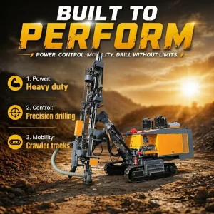 Crawler Mobile Hydraulic DTH Rotary Borehole Ground Water Well Drilling Rigs Rotary Drill Rig Equipment Machine