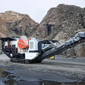 Crawler Mobile Jaw Crusher Station AC Motor Capacity 60-300 T/h Stone Screening Plant