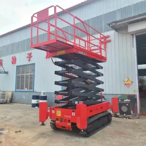 Crawler Mobile Scissor Lift Car Lift Electric Hydraulic Tracked Small Electric Scissor Lifts Table with Tracks
