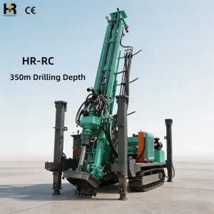 Crawler Mounted Reverse Circulation Exploration Drill Rig 350m Depth Dual Wall Pipe for Geology Sampling Water Wells