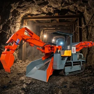 Crawler Type Mining Slag Raking Machine Small Tunnel Gold Mining Equipment High Working Efficiency Mucking Rock Loader