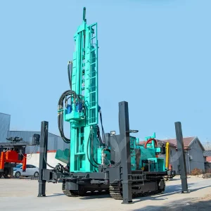 Crawler Type Water Well Drilling Rig 300m 400m Mining Portable Water Drill with Gear and Pump Core Components