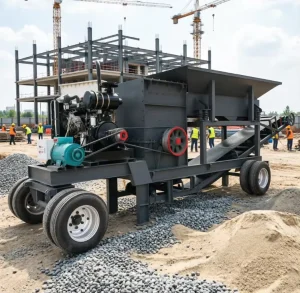 Crushing Capacity 800*800 Electric Mobile Box Type Crusher Equipped with Belt Conveyor for Mining Applications