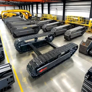 Custom 5-20 Ton Drilling Rig Bulldozer Transport Robot Excavator Machinery Hydraulic Rubber Steel Tracked Undercarriage