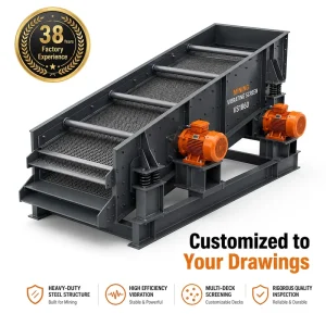 Custom Linear Vibrating Screen for Ore Classification Heavy-Duty Design According to Drawings