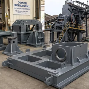 Custom OEM Crusher Frame Welding Fabrication Heavy Duty Steel Welded Fabrication for Mining Quarry Crushing