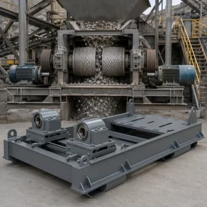 Custom OEM Roller Crusher Mounting Frame Heavy Duty Steel Welded Fabrication for Mining Quarry Crushing