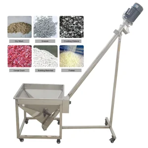 Custom Screw Feeder Hopper Spiral Auger Powder Grain Loading Conveyor Machine Stainless Steel Industrial