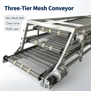 Customizable Industrial Conveyor Low Vibration Transport Equipment For Indoor Production Workshop
