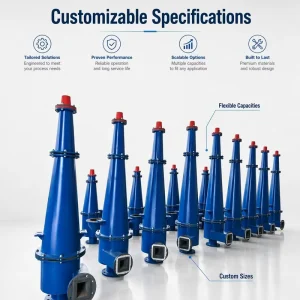 Customizable Large Capacity Liquid Cyclone Separators and Fine Particle Separation Equipment for Mineral Processing Plants