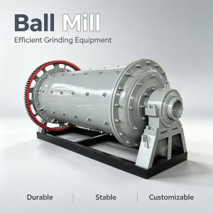 Customizable Lining Plate Industrial Ball Mill High Yield Grinding Equipment for Various Metal Ore Milling Operations