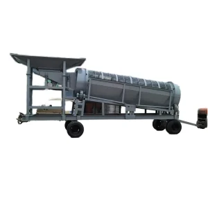 Customized Mobile Trommel Screen Machine Compost Rotary Equipment Steel Drum Sand Screening