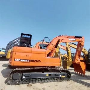 DOOSAN DX150LC 15Ton Crawler Hydraulic Low Hours Good Condition Used Excavator in Stock for Sale