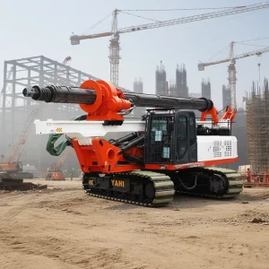 DR 150 Crawler Mounted Hydraulic Rig PLC Gear Core Components Fully Hydraulic Professional Foundation Boring