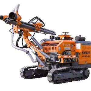 DTH Air Compressor Diesel Engine Crawler type Drilling Rig Right Anchor Bolt Patented for Construction Use