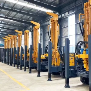 DTH Hammer Hydraulic Crawler Water Well Drilling Rig With Air Compressor