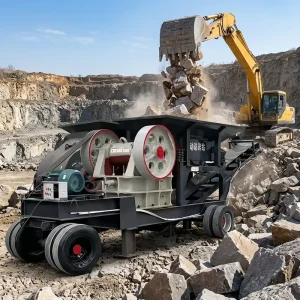 Deep V shaped Cavity Mobile Jaw Crusher Primary Crushing Dual Power Diesel & Electric Portable Stone Plant Impact Crusher