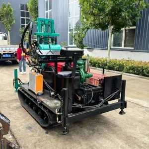 Diesel Crawler Water Well Drilling Rig 150m Depth Hydraulic System Compact Design for Farm Irrigation Home Water Supply