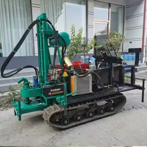 Diesel Crawler Water Well Drilling Rig 25HP 150m Deep Hard Rock Rotary Drill Machine EPA Compliant for Geothermal Exploration