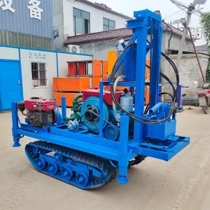 Diesel Driven Crawler Water Well Rig Fast Drilling Speed Hydraulic Borehole Equipment for Mountain Groundwater Mining