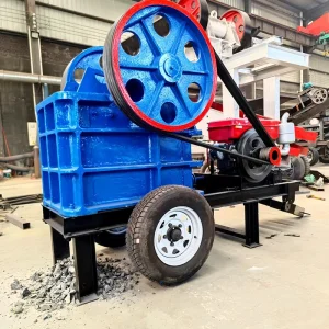 Diesel Engine Small Mobile Jaw Crusher PE250x400 Portable Stone Crushing Plant for Gold Mining with Spare Parts