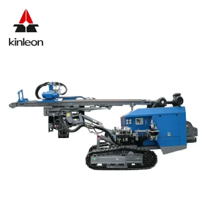 Diesel Hydraulic Crawler Mining Drilling Rig 120m Depth 6-12” Hammer Borehole Equipment with Pump Motor Gear