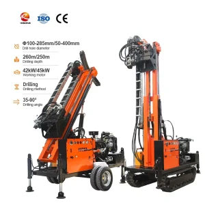 Diesel Hydraulic Crawler Water Well Drilling Rig Mobile Borehole Drilling Machine Wheel Well Drilling Equipment Manufacturer
