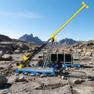Diesel Portable Hydraulic Diamond Core Drilling Rig with Gearbox Motor & Engine Soil Sampling Max.800m Depth