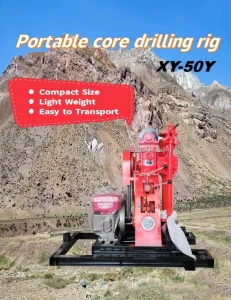 Diesel Portable Small Diamond Core Drill Rig Machine 150mm Max Open Hole Caliber for Geotechnical Soil Mine Use