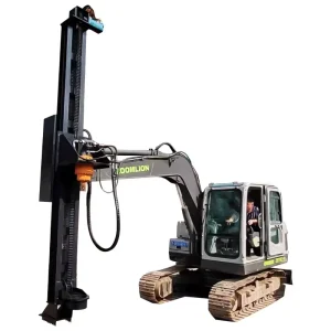 Diesel Powered Rotary Hydraulic Hard Rock Blast Hole Drilling Rig with Pump Motor Engine Bearing for Mining on Excavator