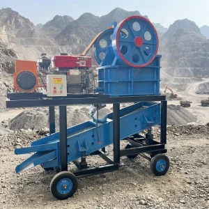Diesel Small Jaw Crusher with Screen Integrated Machine Portable Mini Jaw Crushing Screening All in one Plant for Stone Work