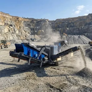 Diesel electric Tracked Mobile Stone Crusher Hybrid Power Crushing Plant