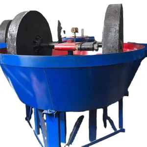 Double Wheel Gold Wet Mill Motor-Driven Gold Ore Grinder 0.5t/h Capacity Mineral Processing Mining Equipment