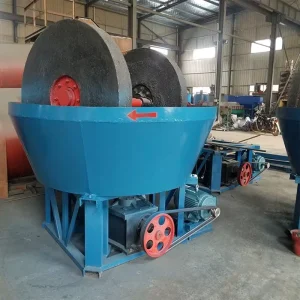 Double Wheel Wet Pan Mill Gold Grinding Machine Rock Gold Ore Milling Equipment for Mining Processing