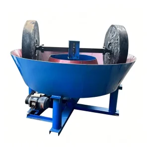 Double Wheel Wet Pan Mill Small Mineral Ore Grinding Equipment Rock Stone Milling Machine for Mining Processing