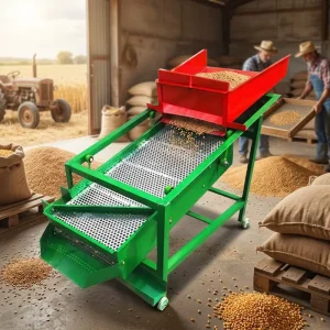 Double-layer Screen Mesh Motor Gear-driven Mobile Agricultural Screening Machine with High Productivity 500-800 Kg/h Capacity