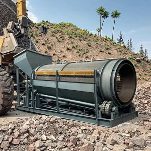 Drum Type Large Small Sand Screening Machine Vibration Sand Screening Washing Machine with Motor Bearing for Ore Application