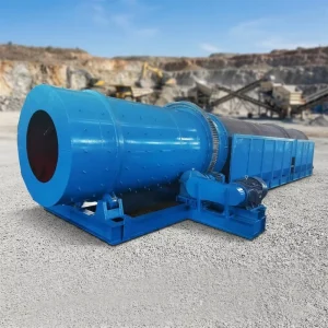 Drum washing machine for ore hard rock and crushed stone