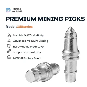 Dunrui Heavy Duty Tungsten Carbide Forged Hard Rock Drilling Bits with Bullet Teeth for Underground Coal Mining Drilling Tool